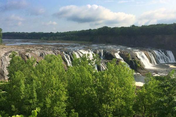 Cohoes Falls in NY by Len Radin
