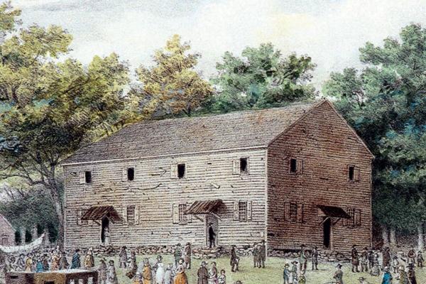 Friends Meeting House at New Garden in Guilford County, North Carolina (1869)