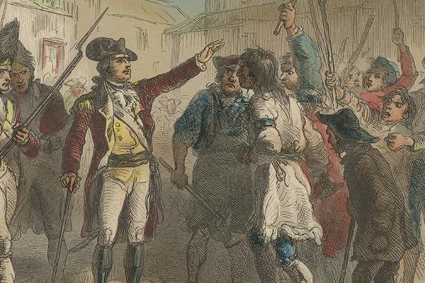 Governor William Tryon confronting protesters