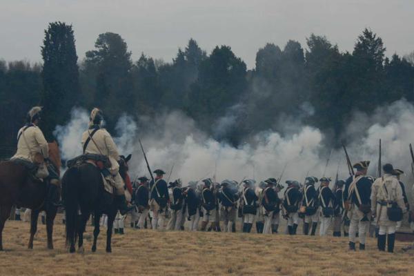 Photo of reenactors at Guilford Courthouse photographed by David Walbert for Learn NC