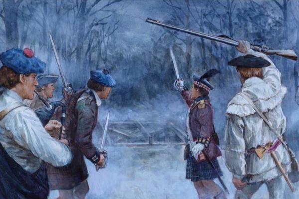 Moores Creek Bridge Battle Depiction