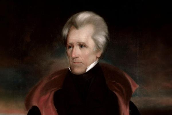 Portrait of Andrew Jackson that was expanded using AI