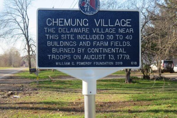 Chemung Village Sign (Newtown)