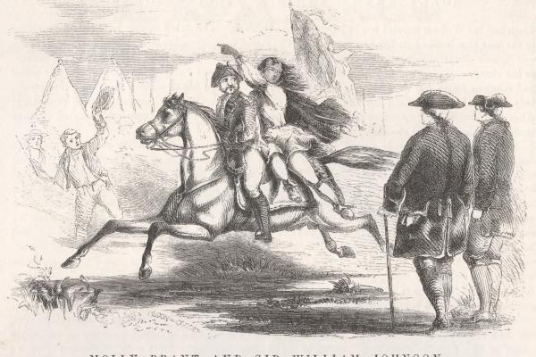 Molly Brant and Sir William Johnson Engraving
