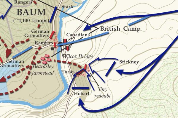 Battle of Bennington Map August-14-16-1777 (June 2020)