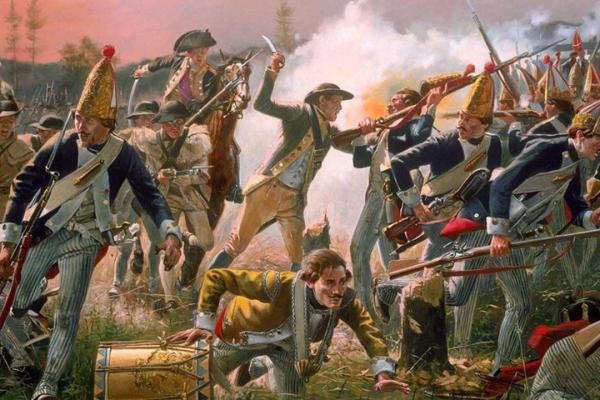 Detail of Breymann's Redoubt painting by Don Troiani