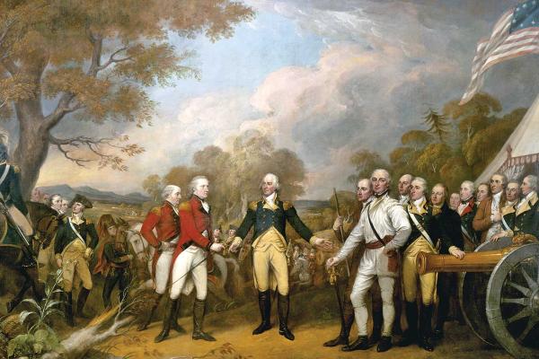 Surrender of General Burgoyne as seen at the United States Capitol
