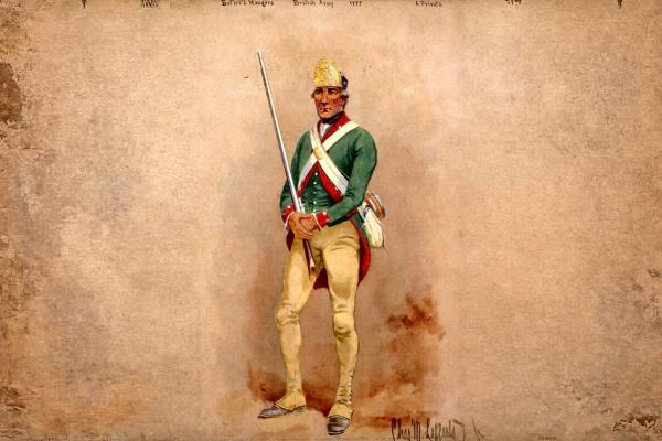 Depiction of John Butler's Rangers by Charles Lefferts