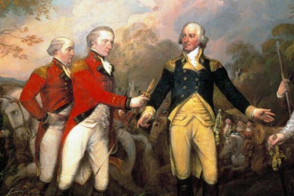 Burgoyne's Surrender at Saratoga Detail