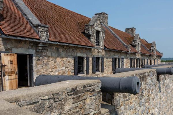 Guns positioned at Fort Ticonderoga