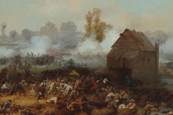 Mid-19th century depiction of the Battle of Long Island