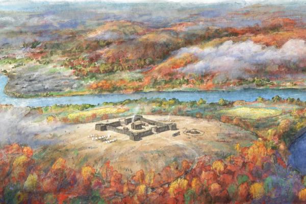 Rendition of Fort Rutledge as painted by Dale Watson