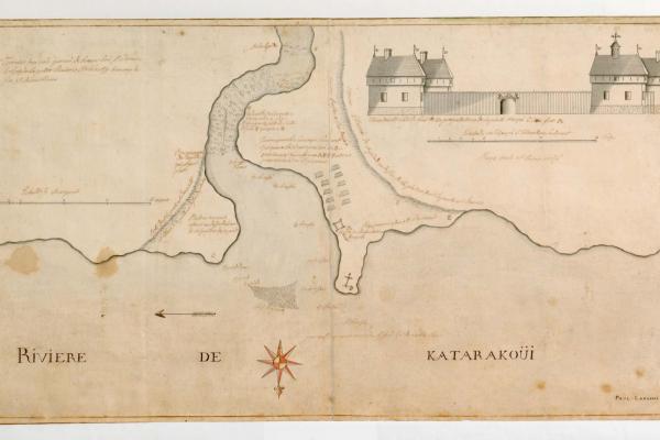 Map depicting the location of Fort de la Presentation