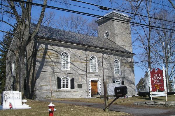 Street view of the Old Stone Fort in Schoharie