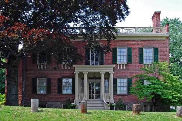 Brick Facade of the Ten Broeck Mansion