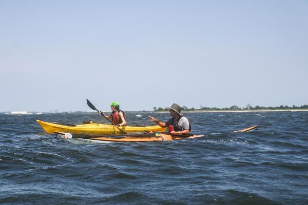 Kayakers on water