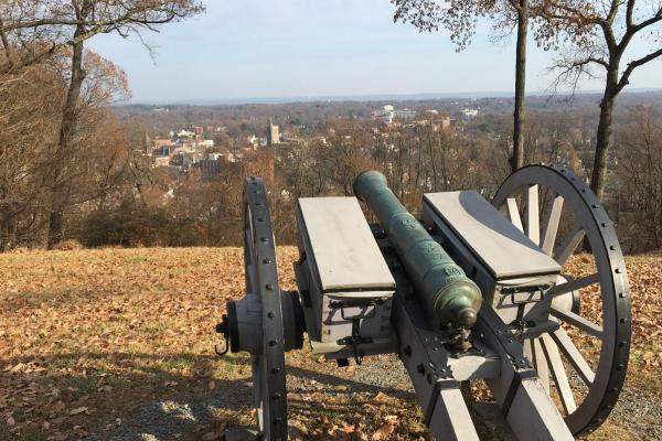 Overlook with cannon in foreground