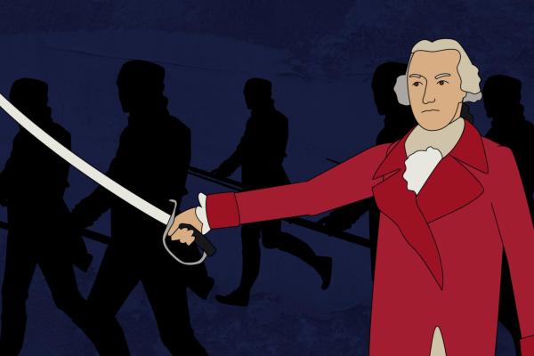 An illustration of Colonel von Donop from The Battle of Red Bank: Von Donop&#039;s Downfall