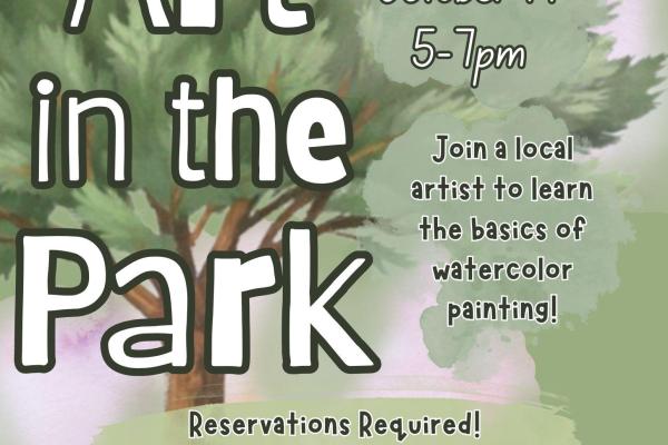 Art in the Park event flyer