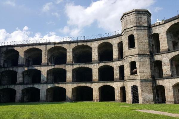 Multi leveled fortification and parade ground