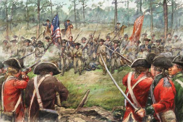 An illustration of the Battle of Camden / Hobkirk Hill