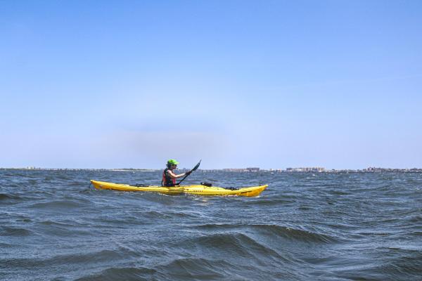 Kayaker on water
