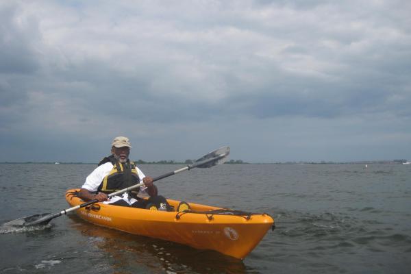 Kayaker on water