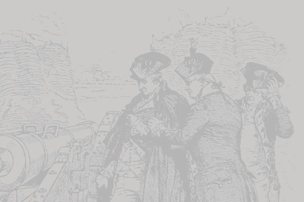 This is a sketch of three soldiers operating a cannon.