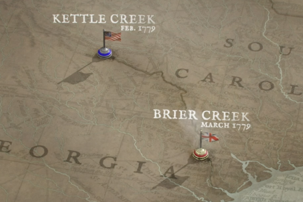 Southern Campaign Animated Map showing Georgia and South Carolina