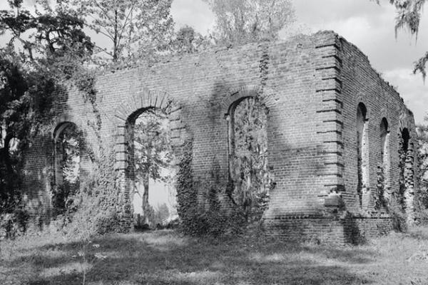 Biggin Church Ruins, photographed April 25, 1940