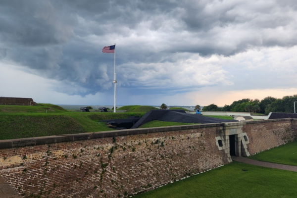 Storm clouds form over Fort Moultrie