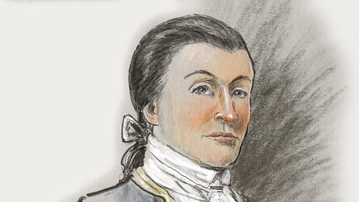 Portrait sketch of Richard Lushington