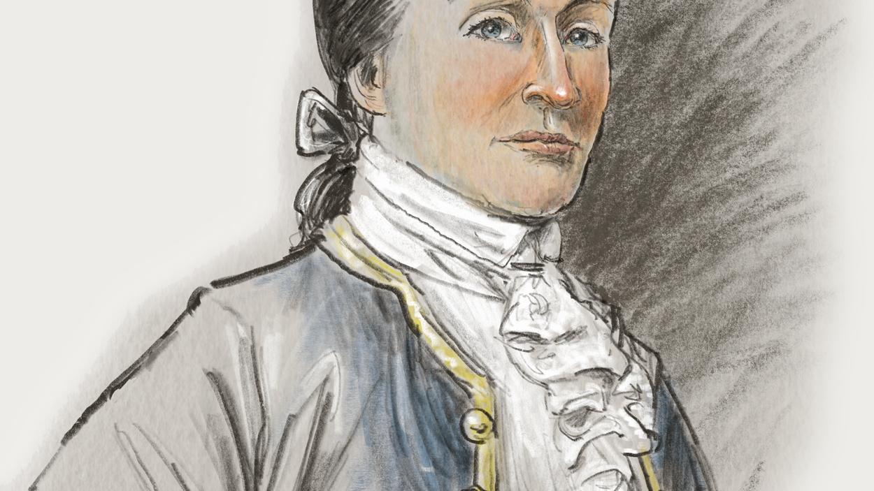 Portrait sketch of Richard Lushington
