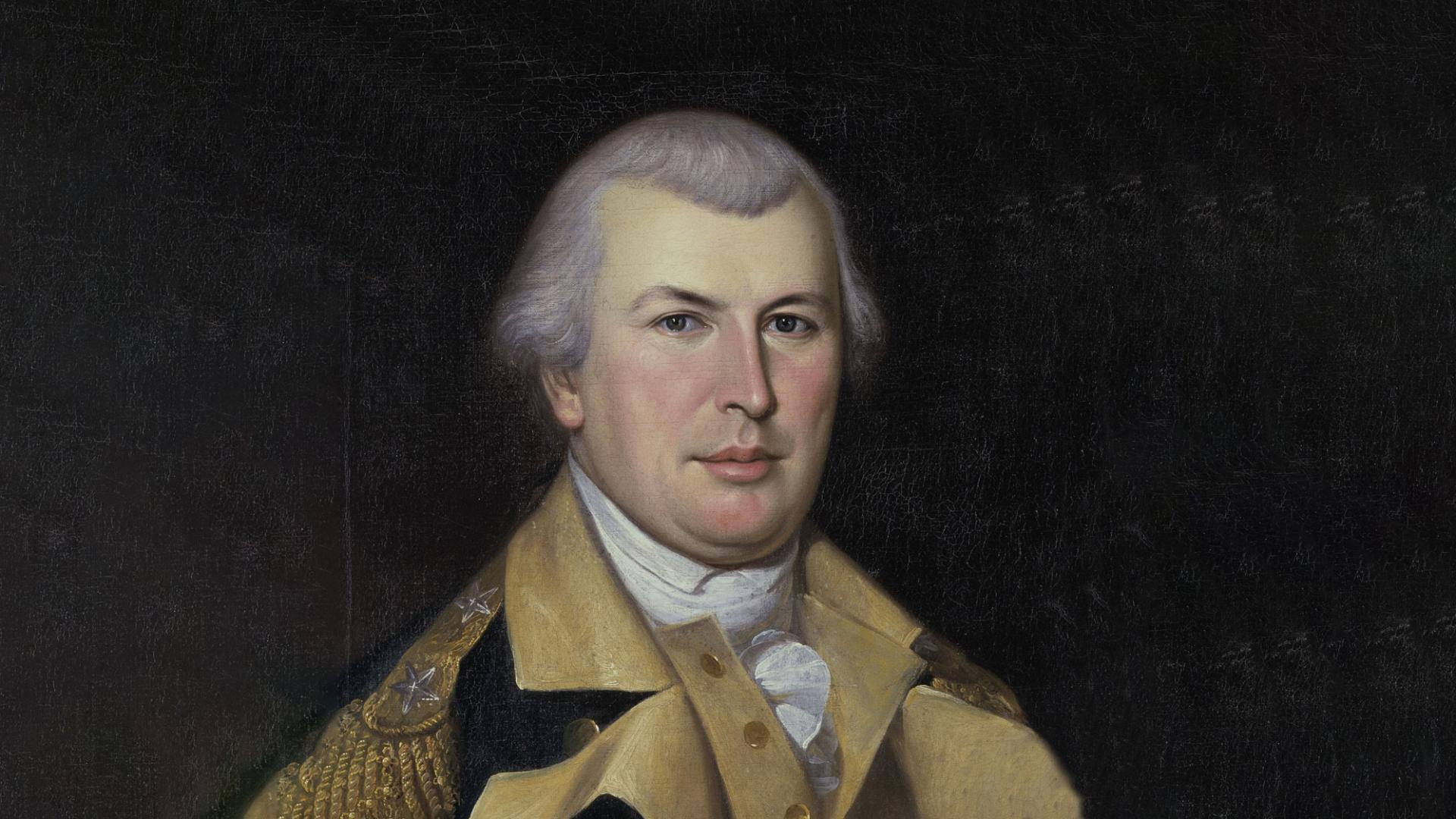 a portrait in oil of Nathanael Greene