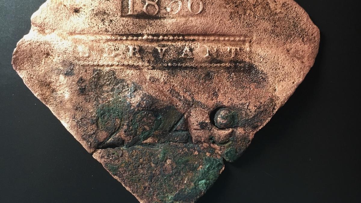 Tar Bluff Slave Tag Number 1836