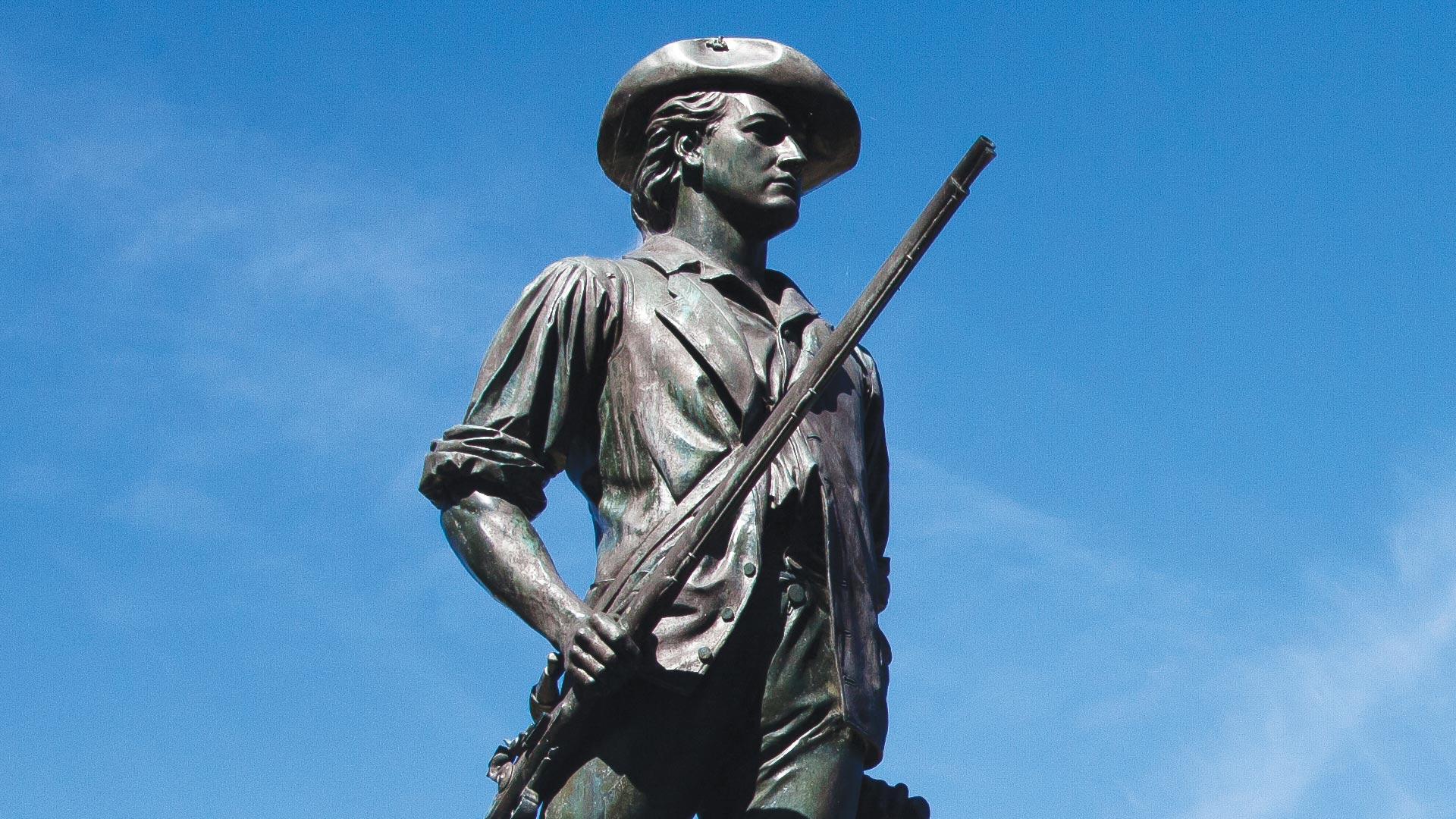 The Minute Man Statue in Concord, Massachusetts