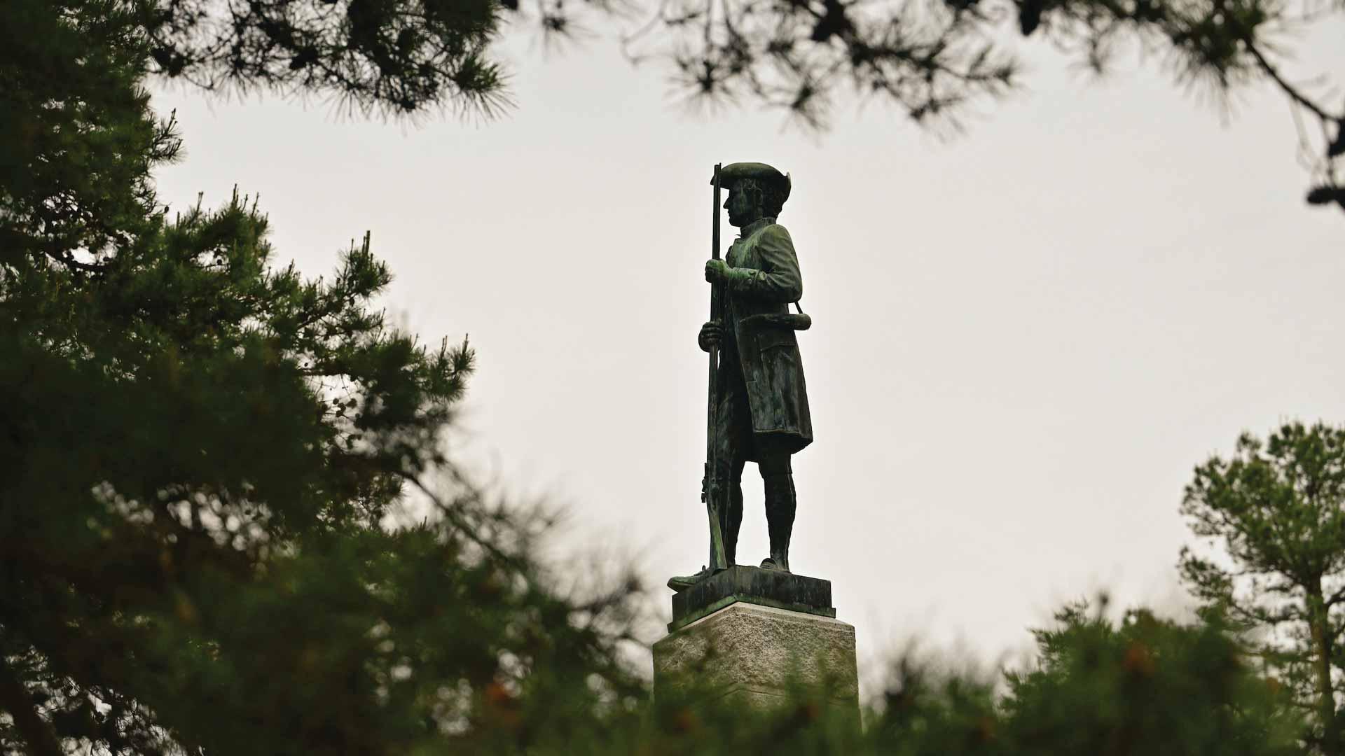Photo by Anthony Crider of the James Hunter Monument at Alamance