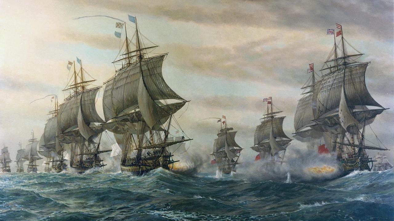 Battle of the Virginia Capes from the US Navy History & Heritage Command