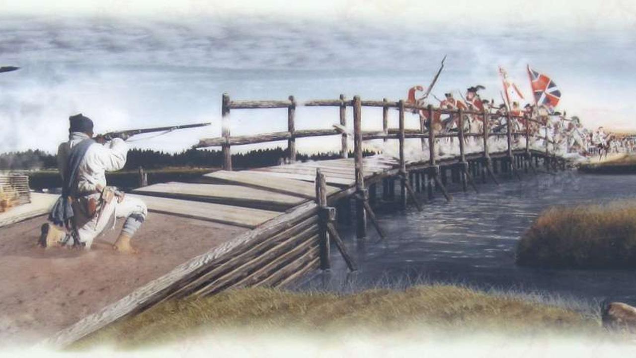 William Flora's stand against British soldiers at Great Bridge