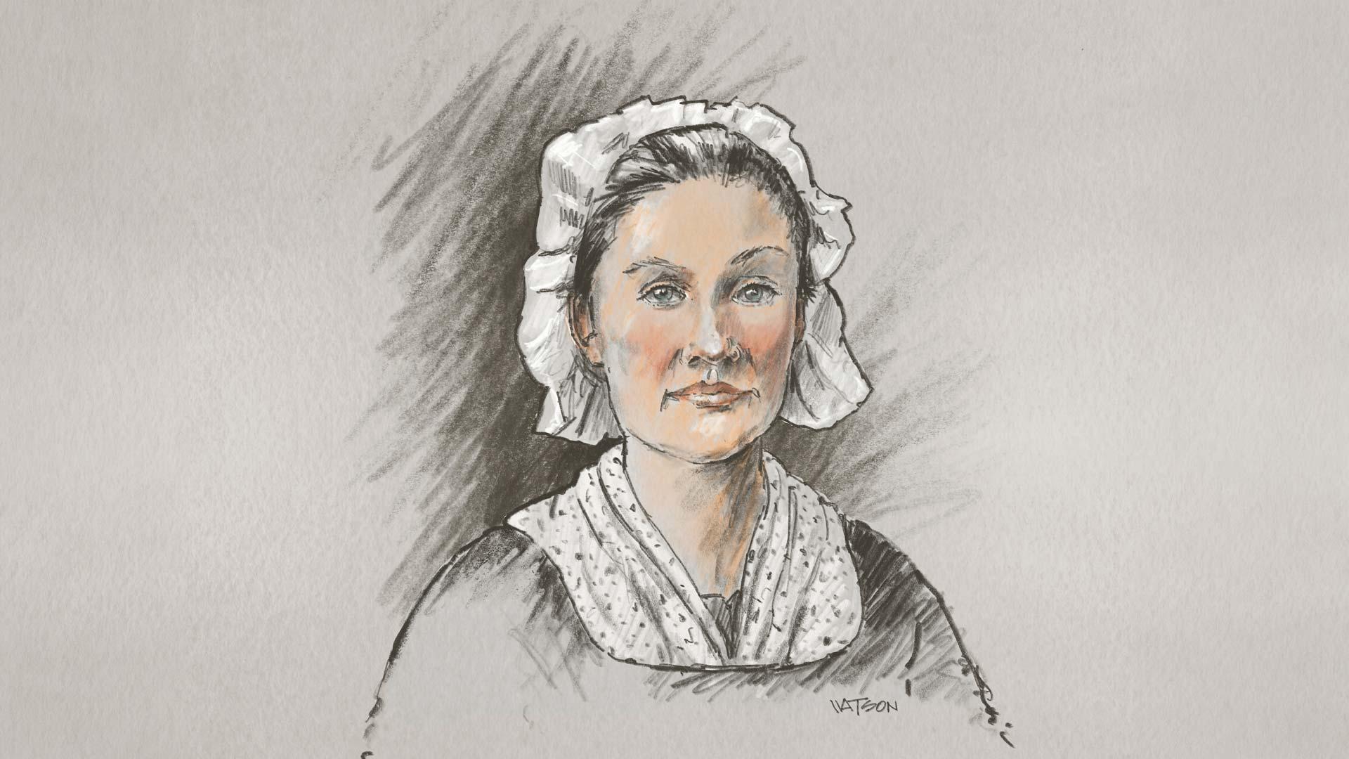 Portrait of Sarah Osborn Benjamin painted by Dale Watson
