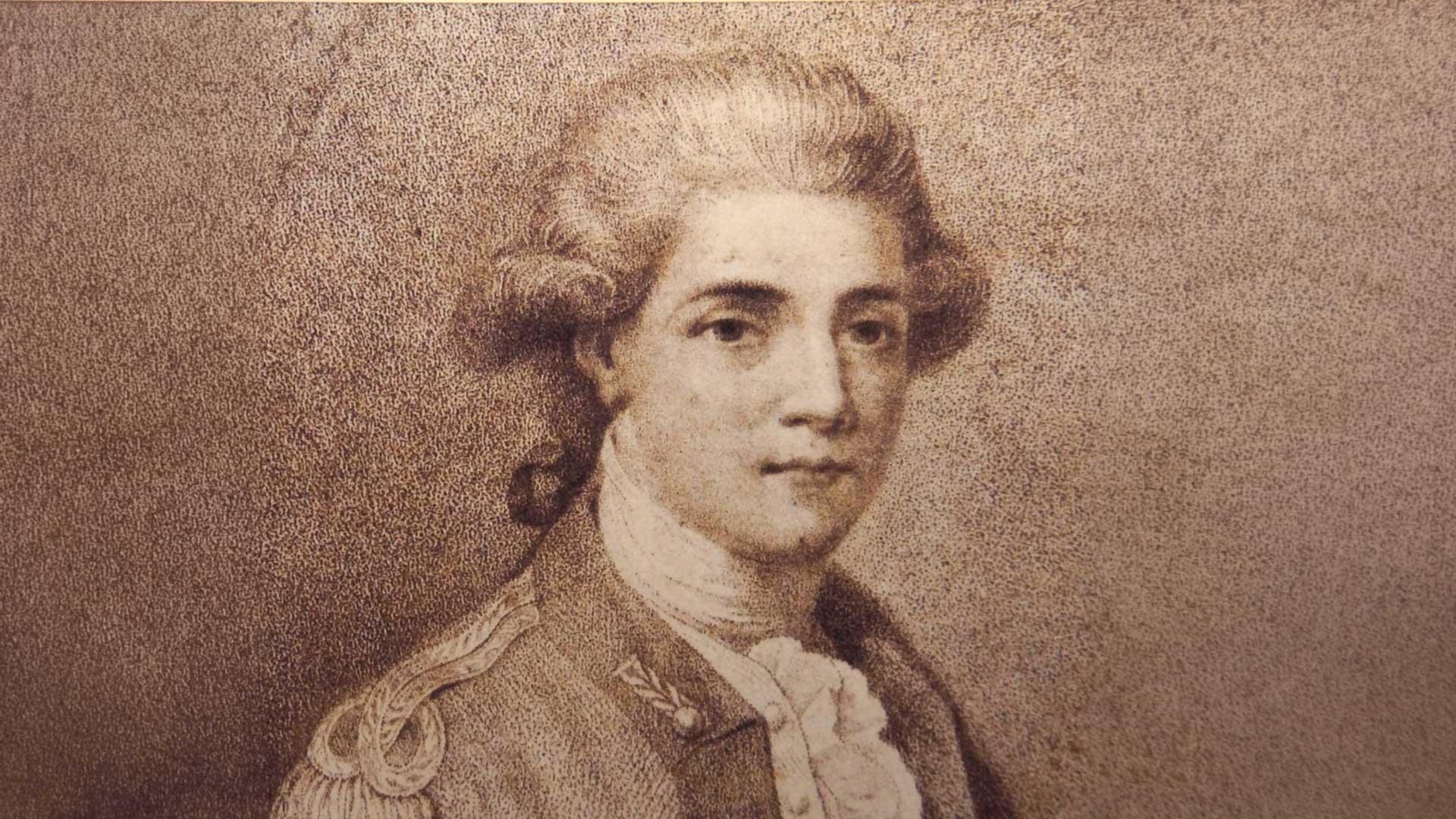 AI expanded engraving of John Andre