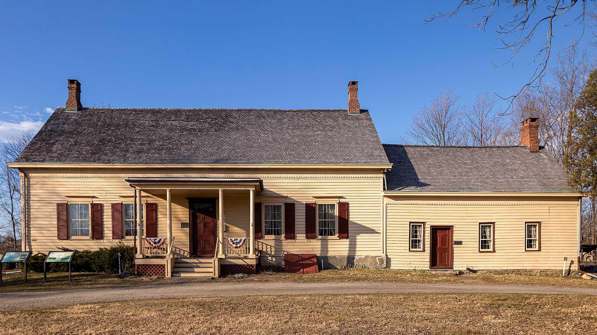 Vertically AI Expanded photograph of the Van Wyck Homestead