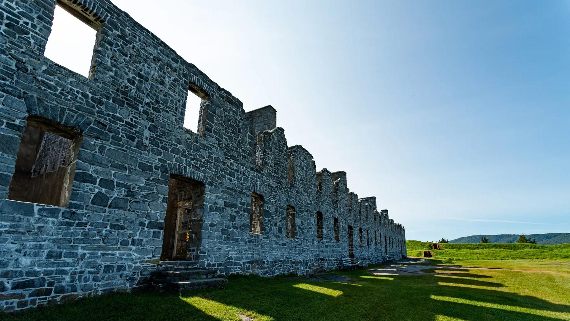 Stone wall ruins of Crown Point 