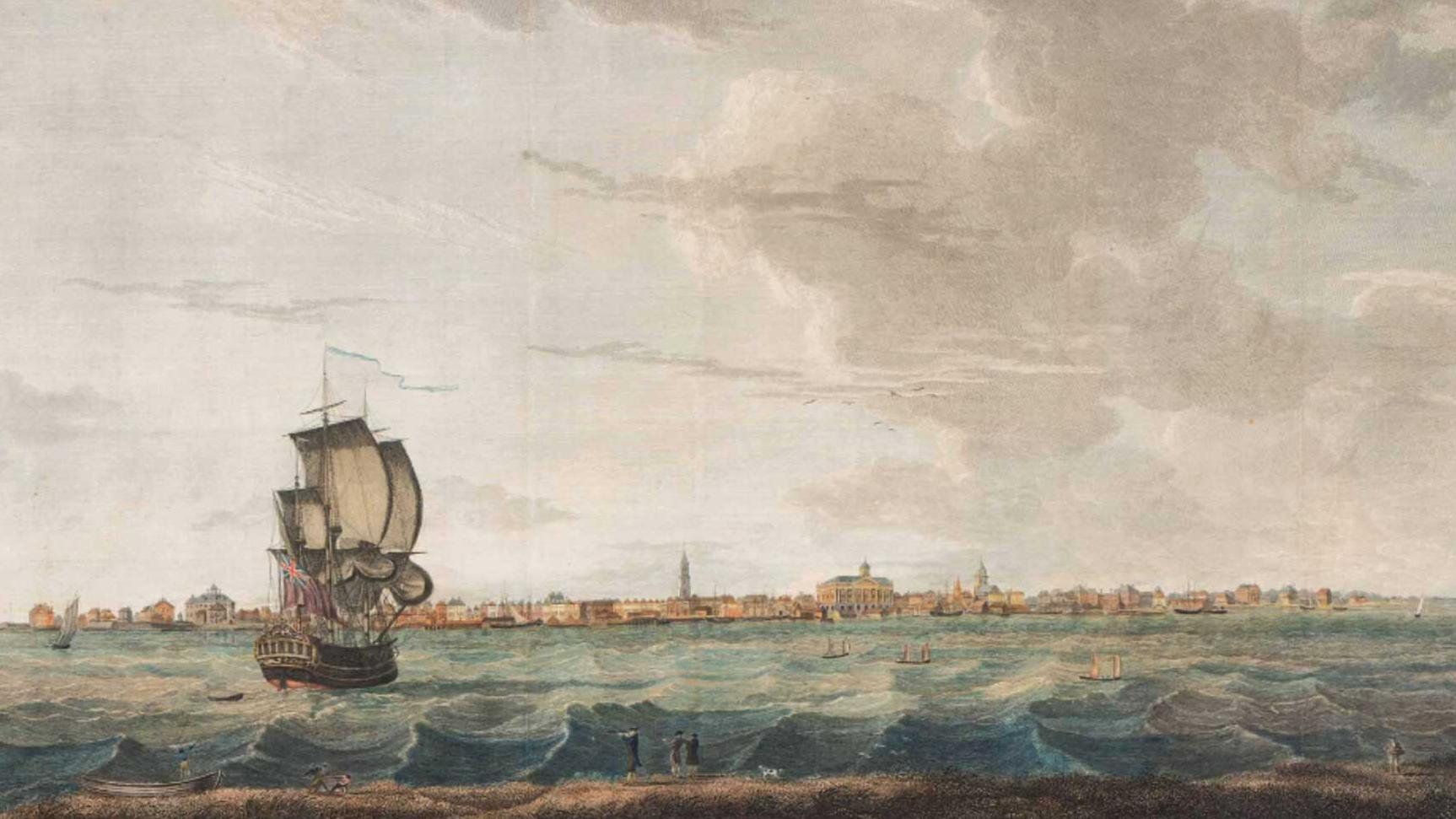A painting of Charleston Harbor, S.C.