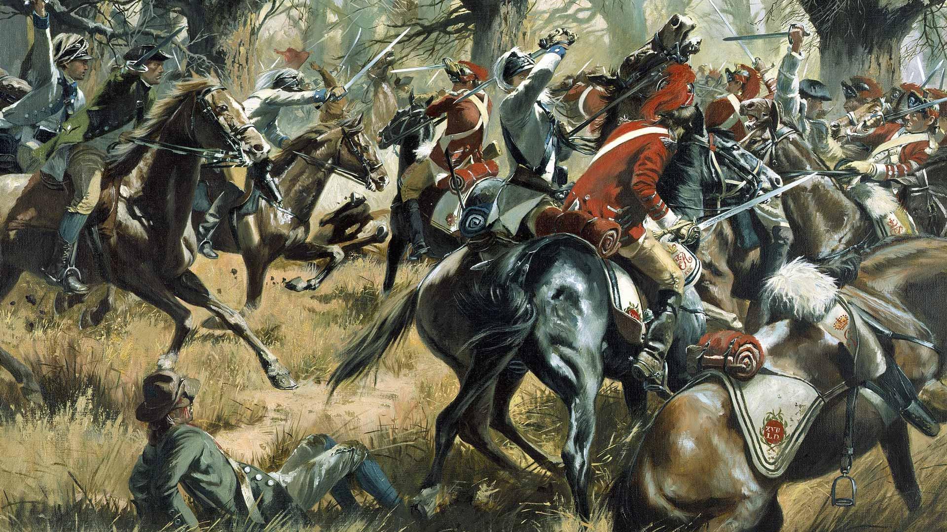 Image of painting by Don Troiani depicting the Battle of Cowpens