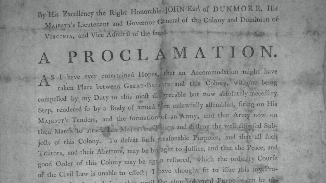 This is an image of Dunmore's proclamation.
