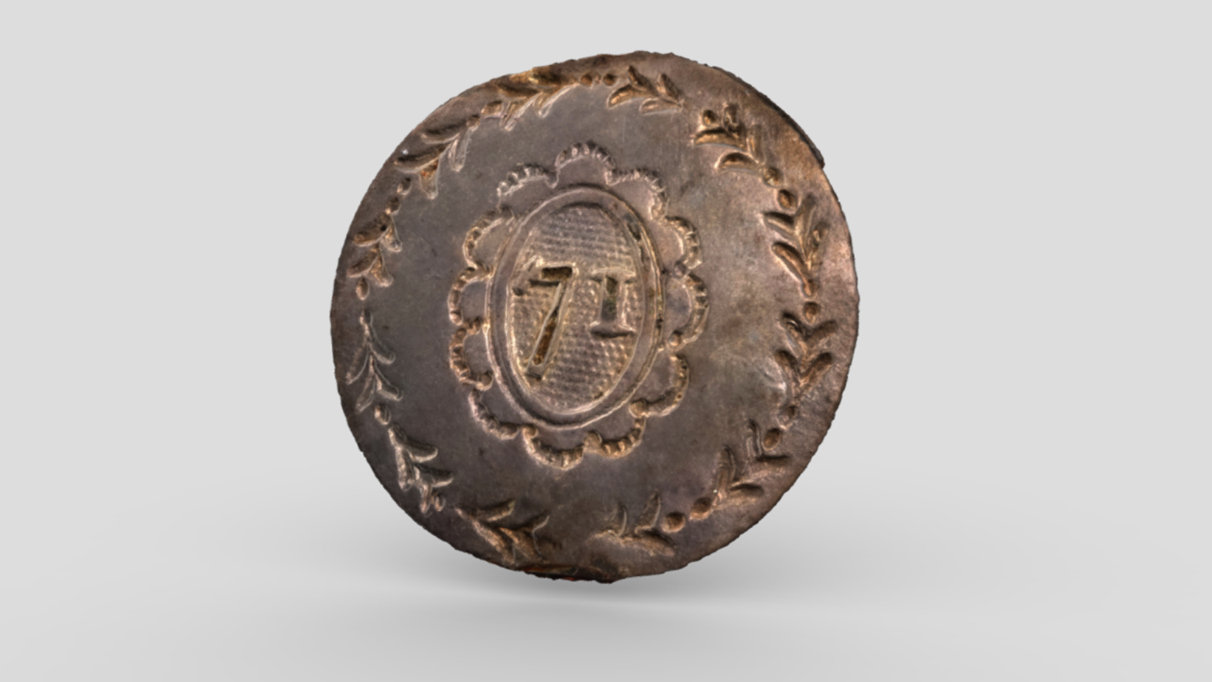 3-D 71st Regiment Button Still
