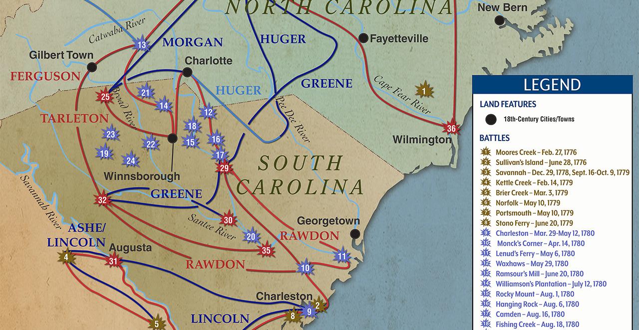 Major Battles of the Southern Campaign | 1776 - 1781 (June 2020)