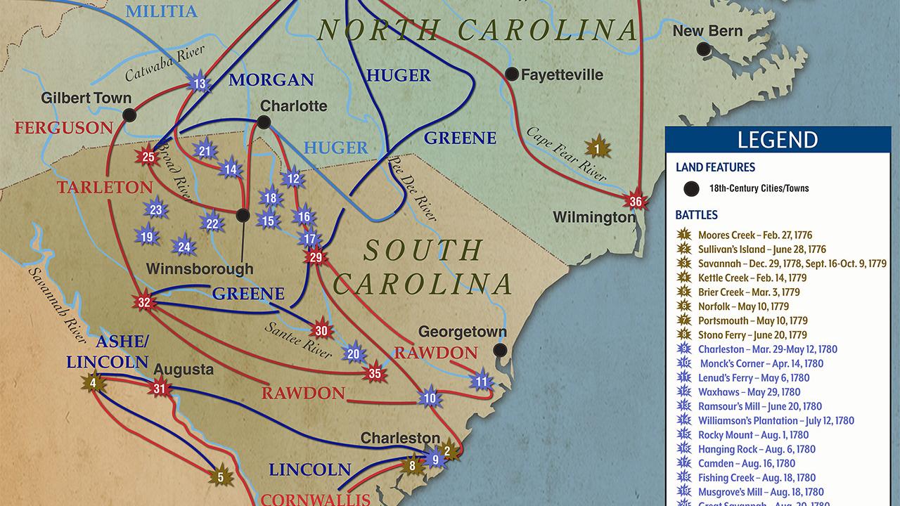 Major Battles of the Southern Campaign | 1776 - 1781 (June 2020)