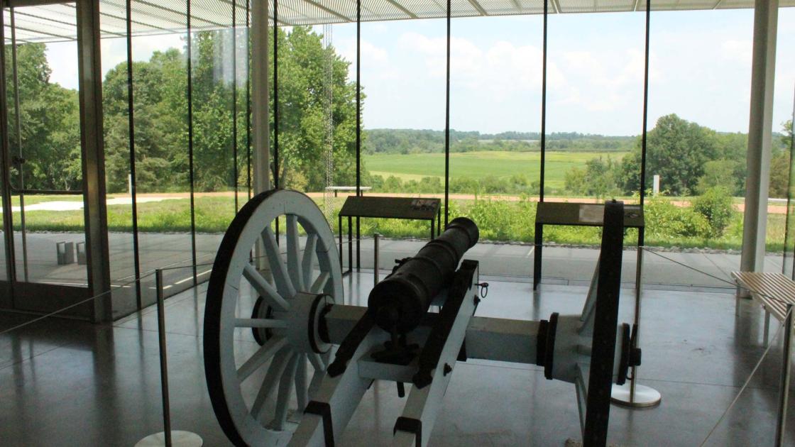 Monmouth Battlefield State Park Visitor Center interior by Campaign1776